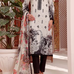 Aiman Fahad Emb Lawn D-17 Unstitched Printed Lawn 2023 By VS Textile