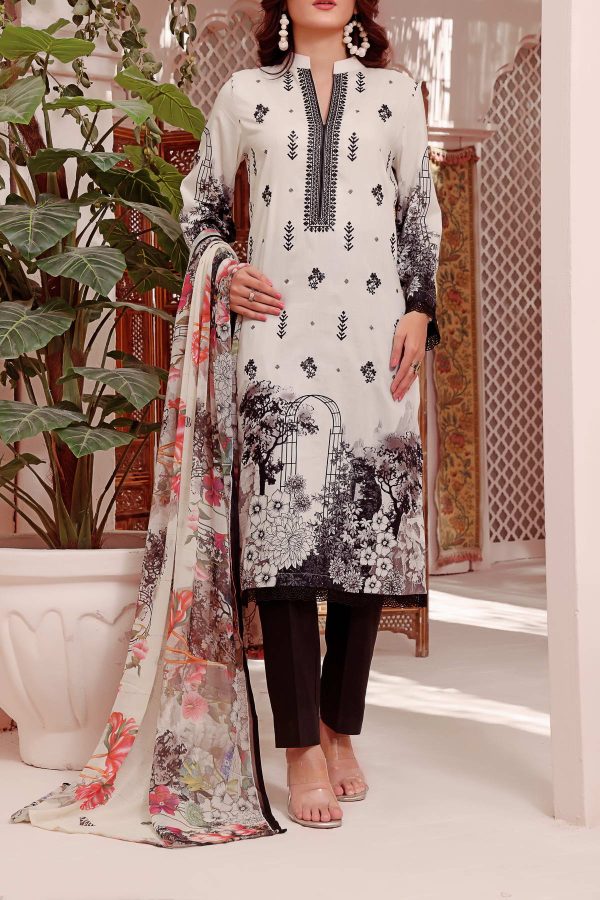 Aiman Fahad Emb Lawn D-17 Unstitched Printed Lawn 2023 By VS Textile